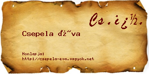 Csepela Éva névjegykártya