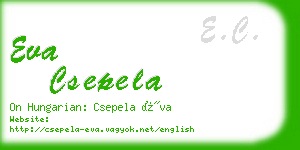 eva csepela business card